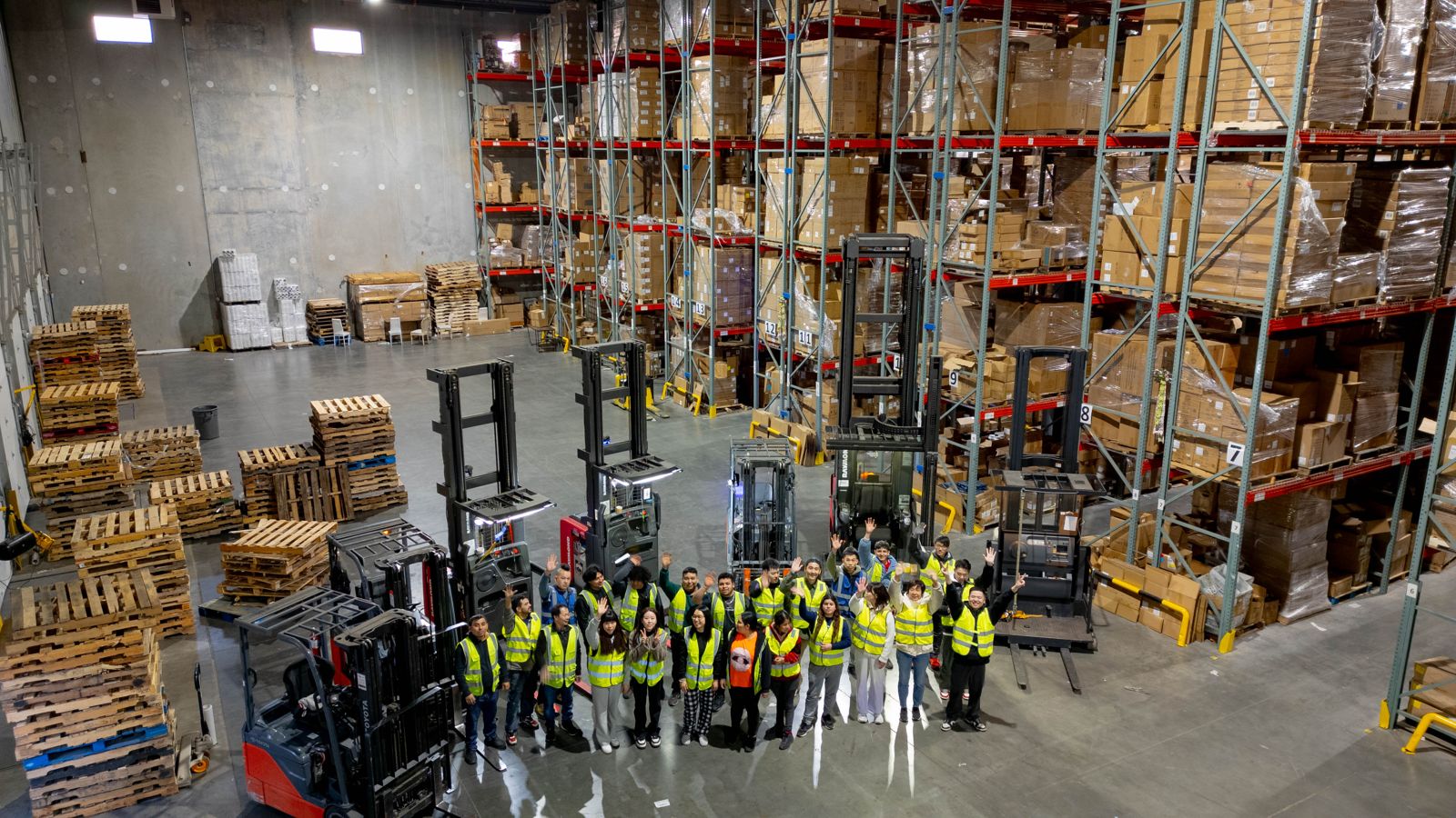 The Logistar warehouse team on the floor