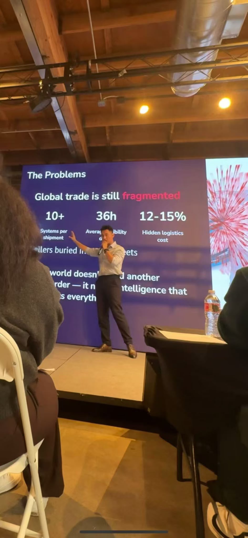 Pitching on stage at the Silicon Valley Bank Impact event